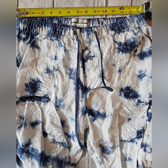 Rachel Zoe Women Size Large 100% Linen Pull On Tie Dye Lightweight Jogger Pants - Picture 3 of 8